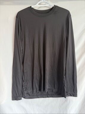 Hanes Men's Long Sleeve Crew Neck Shirt - Charcoal
